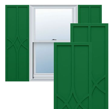 True Fit PVC Viridian Green Cedar Park Fixed Mount Shuttersimage