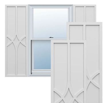 True Fit PVC White Cedar Park Fixed Mount Shuttersimage