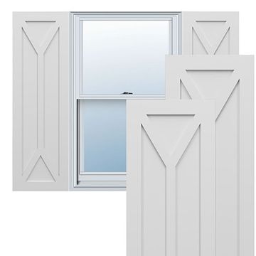 True Fit PVC White San Carlos Mission Fixed Mount Shuttersimage