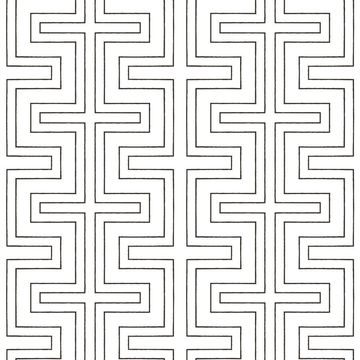 Mitchell Black Geometric Lines White Wallpaperimage