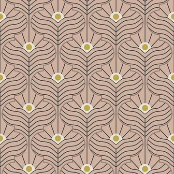 Mitchell Black Moroccan Peacock Peach Blush Wallpaperimage