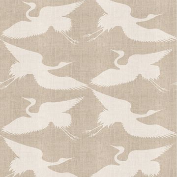 Mitchell Black Paper Cranes Raw Linen Wallpaperimage