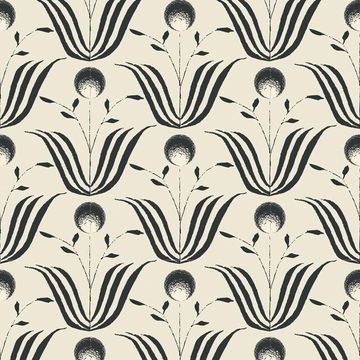 Mitchell Black Spring Bloom Shell White Wallpaperimage