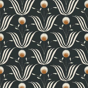 Mitchell Black Spring Bloom Soot Black Wallpaperimage