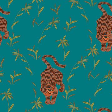 Mitchell Black Stalking Tiger Jewel Wallpaperimage