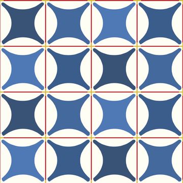 Mitchell Black Traveler Tile Cobalt Blues Wallpaperimage