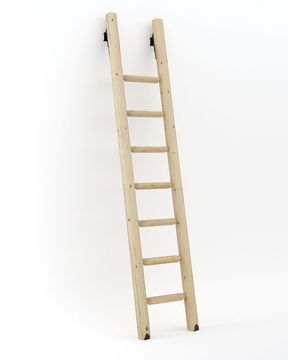 Putnam Clear Coat Pine Stationary Loft Ladderimage
