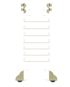 Putnam Embossed Wheel 16 Inch Double Roller Library Ladder Hardware Kitimage