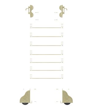 Putnam Embossed Wheel 16 Inch Hook Library Ladder Hardware Kitimage