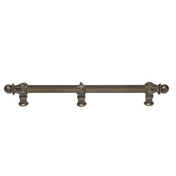 Carpe Diem Acanthus Romanesque Reeded Cabinet Pull - Center Braceimage