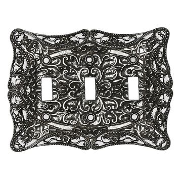 Carpe Diem Acanthus Triple Toggle Switch Plateimage