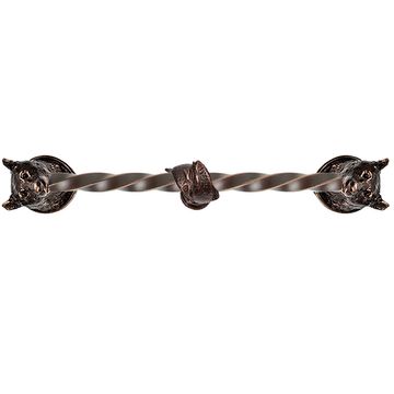 Carpe Diem Bear Twist Long Cabinet Pull with Fish Center Braceimage
