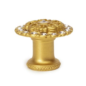 Carpe Diem Cache Flared Foot Round Knob - Clear Swarovski Crystalsimage