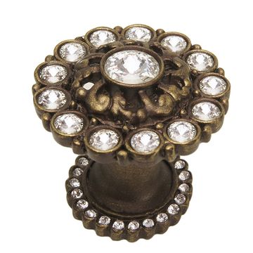 Carpe Diem Cache Halo Knob with Clear Swarovski Crystalsimage