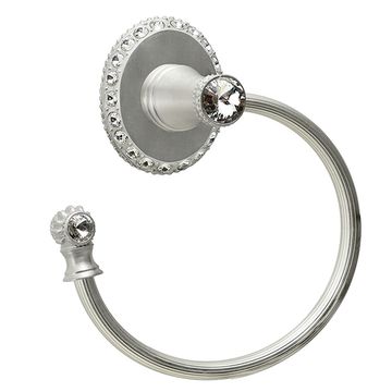 Carpe Diem Cache II Chrysalis Swing Towel Ring - Clear Swarovskiimage