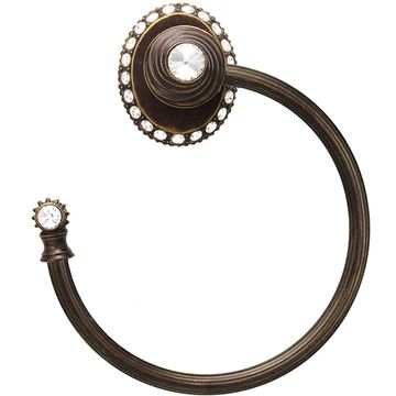 Carpe Diem Cache II Large Reed Swing Towel Ring - Clear Swarovskiimage