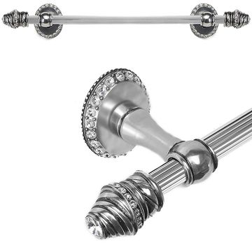 Carpe Diem Cache II Reeded Towel Bar - Clear Swarovski Crystalsimage
