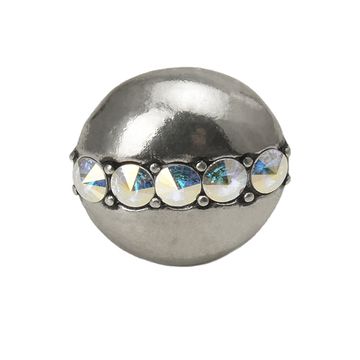 Carpe Diem Cache Round Line Knob - Aurore Boreale Swarovskiimage