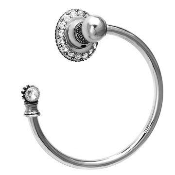 Carpe Diem Cache Smooth Towel Ring - Clear Swarovski Crystalsimage