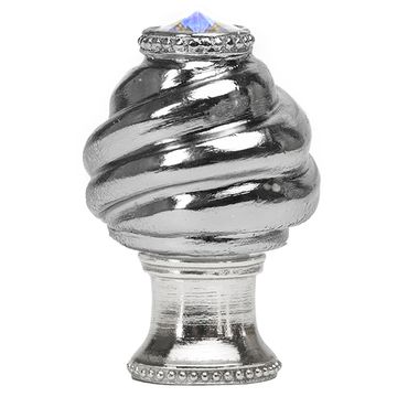 Carpe Diem Cache Swirl Knob with Flared Foot - Aurore Swarovskiimage