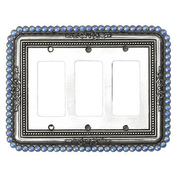 Carpe Diem Cache Triple Rocker GFI Switch Plate - Aurore Swarovskiimage