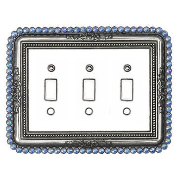 Carpe Diem Cache Triple Toggle Switch Plate - Aurore Swarovskiimage