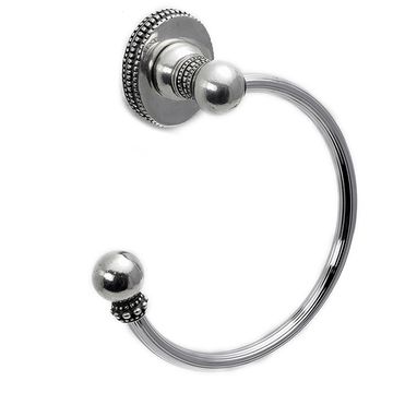 Carpe Diem Classic Beaded Reeded Swing Towel Ringimage