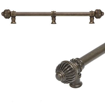 Carpe Diem Cricket Cage Large Finial Smooth Center Pull with Braceimage