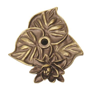 Carpe Diem In The Garden Triple Lily Pad Knob Escutcheon Backplateimage