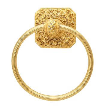 Carpe Diem Juliane Grace Reed Full Towel Ring Clear Swarovski Crystalimage