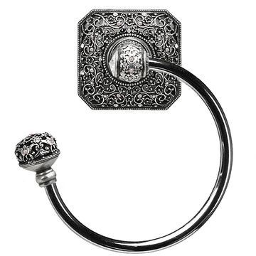Carpe Diem Juliane Grace Towel Ring Aurore Boreale Swarovski Crystalsimage