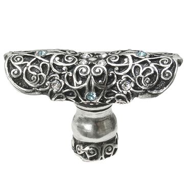 Carpe Diem Monticello Oblong Knob Clear and Aquamarine Swarovskiimage