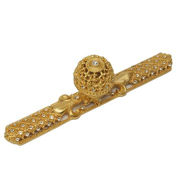 Carpe Diem Versailles Large Dome Knob and Plate with Clear Swarovskiimage