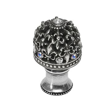 Carpe Diem Versailles Small Dome Flared Foot Knob Aurore Swarovskiimage