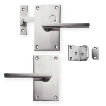 Forever Hardware Stainless Bronze Case Gate Latch Set with Stopimage