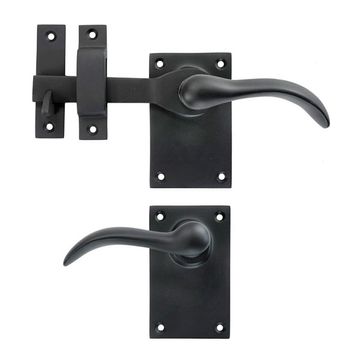 Forever Hardware Passage Drop Bar Curve Lever Gate Latchimage