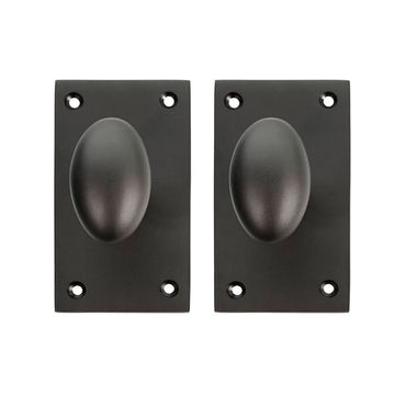 Forever Hardware Square Plate and Oval Knob Passage Door Setimage