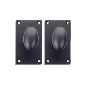 Forever Hardware Square Plate and Oval Knob Case Passage Door Setimage