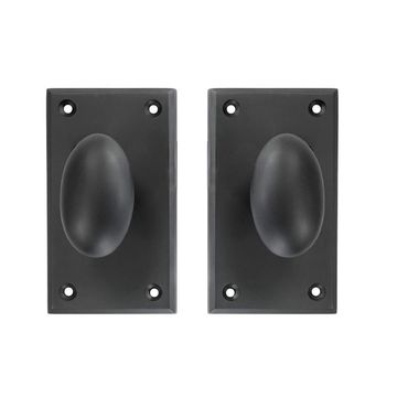 Forever Hardware Bevel Plate and Oval Knob Case Passage Door Setimage