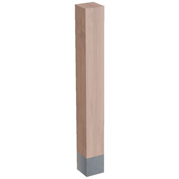 Designs of Distinction 5 x 42 1/4 Square Column - Brushed Aluminum Sleeveimage