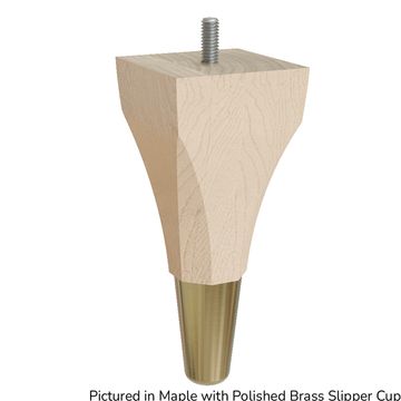 Designs of Distinction 6 Inch Calla Foot - Polished Brass Slipper Cupimage