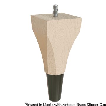 Designs of Distinction 6 Inch Clear Coat Calla Foot - Antique Brass Slipper Cupimage