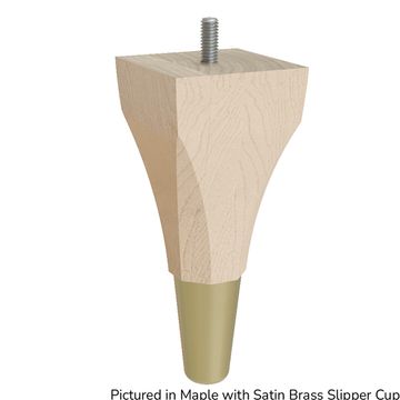 Designs of Distinction 6 Inch Clear Coat Calla Foot - Satin Brass Slipper Cupimage