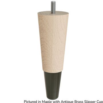 Designs of Distinction 6 Inch Clear Coat Round Tapered Foot - Antique Brass Slipper Cupimage