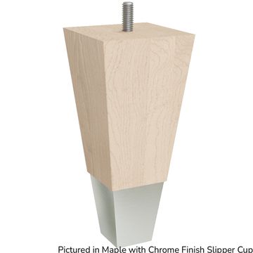 Designs of Distinction 6 Inch Clear Coat Square Tapered Foot - Chrome Slipper Cupimage