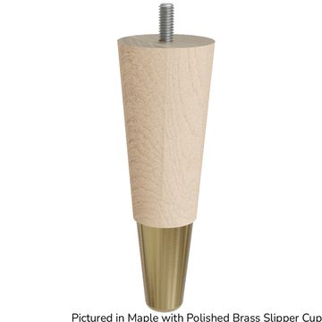 Designs of Distinction 6 Inch Round Tapered Foot - Polished Brass Slipper Cupimage