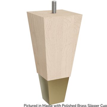 Designs of Distinction 6 Inch Square Tapered Foot - Polished Brass Slipper Cupimage