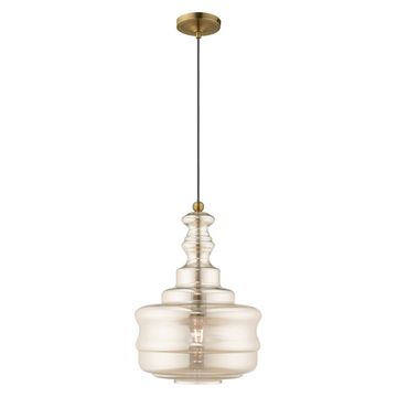 Livex Lighting 1-Light Hand Blown Art Glass Single Pendant Lightimage