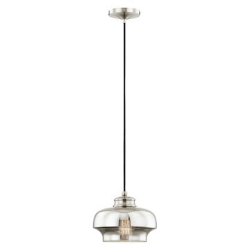 Livex Lighting 40607 Hand Blown Art Glass Mini Pendant - Smoke Glassimage