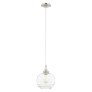 Livex Lighting 40611 Hand Blown Art Glass Mini Pendant - Clear Glassimage